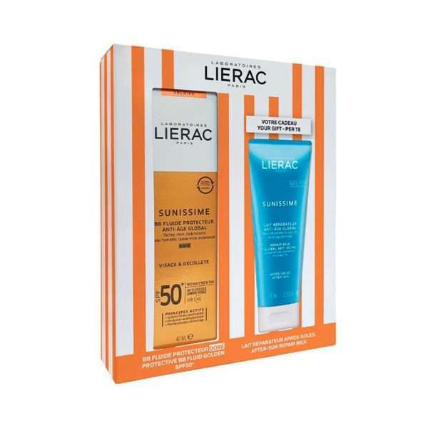 Lierac Sunissime Coffret Fluido Protetor Energizante SPF50+ 40ml + Leite Pós-Solar Reparador 75ml